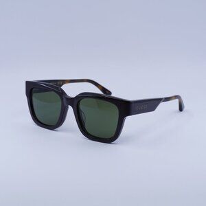 Gucci GG1670SK 003 Sunglasses Black\Havana Square Frame, Green Lenses
